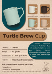 Turtle Brew Cup – Reusable Rice Husk Eco Mug | Sustainable Coffee & Tea Cup