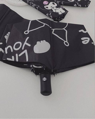 Kuromi Gothic Black UV Protection Automatic Umbrella – Stylish Sun & Rain Parasol for Women