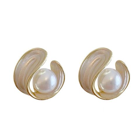Simple and versatile pearl earrings new trendy Internet celebrity temperament earrings