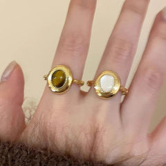 Tiger's Eye Adjustable Ring - Vintage Chinese Style Jewelry