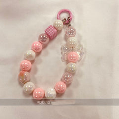 Pink Handheld Phone Case with Strap - Convenient Anti-Loss Charm for Women