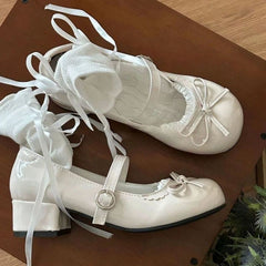Round-Toe Mary Jane Shoes