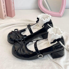 Round-Toe Mary Jane Shoes