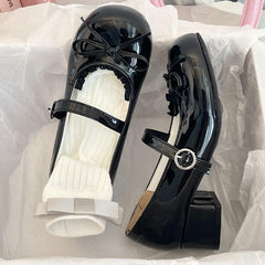 Round-Toe Mary Jane Shoes