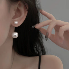 Vintage French Tassel Pearl Earrings – Light Luxury Statement Jewelry