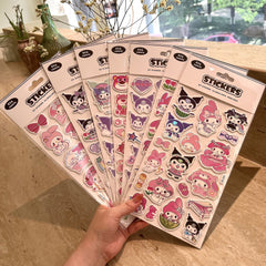 Sanrio 3D Bubble Stickers - Kuromi & My Melody Large Decorative Sticker Set