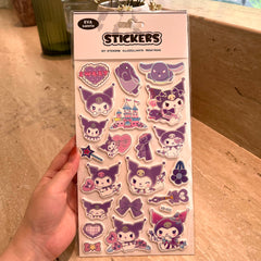 Sanrio 3D Bubble Stickers - Kuromi & My Melody Large Decorative Sticker Set