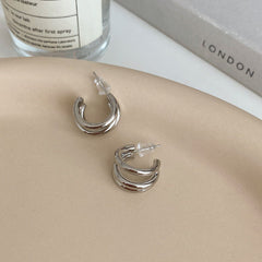Minimalist Clip-On Hoop Earrings – No Piercing, Pain-Free Silver Hoops