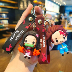 Demon Slayer Keychain – Cute Cartoon Key Ring & Bag Charm