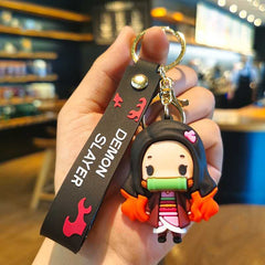 Demon Slayer Keychain – Cute Cartoon Key Ring & Bag Charm