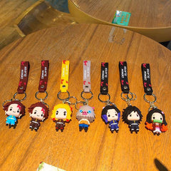 Demon Slayer Keychain – Cute Cartoon Key Ring & Bag Charm