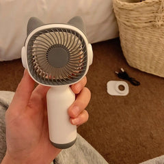 USB Rechargeable Mini Fan – Portable Quiet Cartoon Handheld Fan