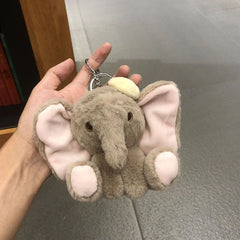 Adorable Big-Eared Elephant Plush Keychain – Cute Cartoon Bag Charm & Gift