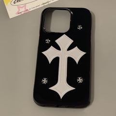 Dark Gothic Cross iPhone Case – Soft Design