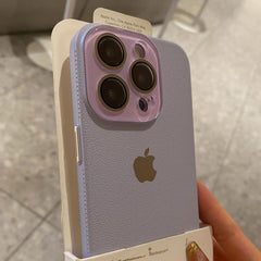 Litchi Leather Texture iPhone Case – Premium & Shockproof