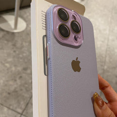 Litchi Leather Texture iPhone Case – Premium & Shockproof