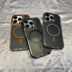 Carbon Fiber Texture iPhone Case – Full Cover Shockproof for iPhone