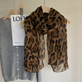 Vintage Leopard Print Scarf – Elegant & Versatile Neck Wrap