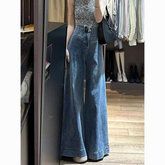 High-Street Wide-Leg Jeans – Loose, Flowy & Slimming