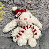 Wasteland-Style Lop-Eared Bunny Keychain – Soft & Trendy Plush Accessory