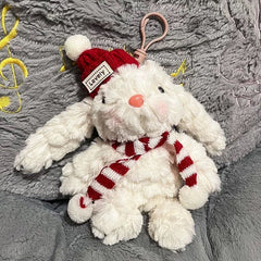 Wasteland-Style Lop-Eared Bunny Keychain – Soft & Trendy Plush Accessory