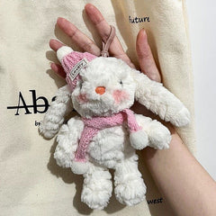 Wasteland-Style Lop-Eared Bunny Keychain – Soft & Trendy Plush Accessory
