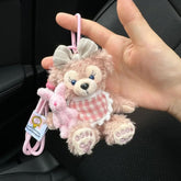 Adorable Bunny Plush Keychain – Pink Fluffy Doll Charm