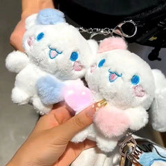 Adorable Cinnamoroll Plush Keychain – Fluffy Bag & Key Pendant