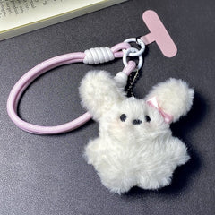 Cute Westie Plush Wrist Strap – Short Cartoon Phone & Earphone Charm