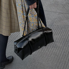 ROSE LIVE Boston Pillow Bag – Trendy Biker-Style Travel & Shoulder Bag