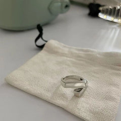 Irregular Vintage Block Ring – Distressed Minimalist INS Style Statement Ring