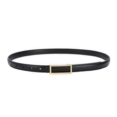 High-End Women’s Genuine Leather Waist Belt – Minimalist Black Fashion Belt for Dress Pants