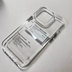 Letter Pattern Transparent Full-Cover iPhone Case – Drop-Resistant, Trendy