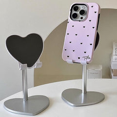 Cute Heart-Shaped Adjustable Phone & Tablet Stand – Universal Foldable Desk Holder