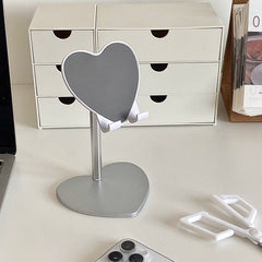 Cute Heart-Shaped Adjustable Phone & Tablet Stand – Universal Foldable Desk Holder