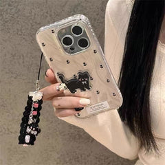 Black Cat Floral Phone Case – Soft Shockproof Aesthetic Cover