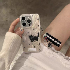 Black Cat Floral Phone Case – Soft Shockproof Aesthetic Cover