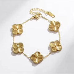 Korean-Japanese Style Clover Titanium Steel Necklace – Laser Shine, Fade-Resistant Luxury Chain