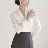 Puella French Light Luxury Long Sleeve Chic Shirt – Versatile Designer Chinese-Style Blouse