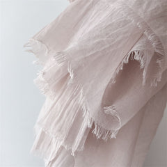 Cotton Linen Shawl Scarf – Lightweight Sun Protection Travel Wrap for Women