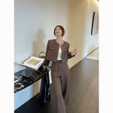 French Style Two-Piece Set for Women – Elegant Slim Fit Outfit