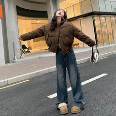 Short Korean-Style Padded Jacket for a Relaxed Look