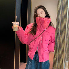 Short Korean-Style Padded Jacket for a Relaxed Look