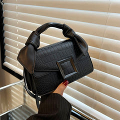 Stone Texture Top-Handle Crossbody Bag for Women