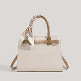 Genuine Leather Top-Handle Mom Handbag for Women