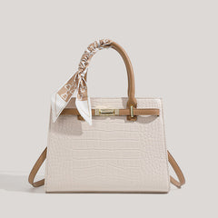 Genuine Leather Top-Handle Mom Handbag for Women