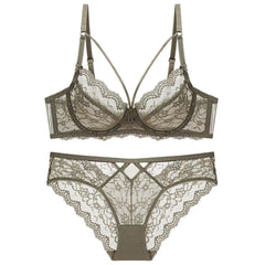 Sheer Lace Transparent Bra and Panty Set