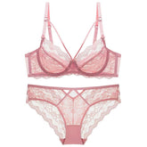 Sheer Lace Transparent Bra and Panty Set