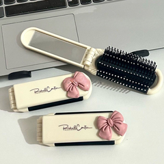 Portable Mini Foldable Airbag Bangs Cushion Comb | Mirror & Massager for Women & Kids