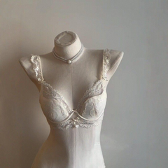 Plus Size Ultra-Thin Lace Minimizing Bra Set – Sexy French Style Lingerie